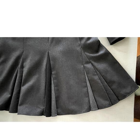 Akris Punto Sz 14 Fit and Flare Wool Dress Gray Office Minimalist Tailored Sleek - Picture 10 of 16